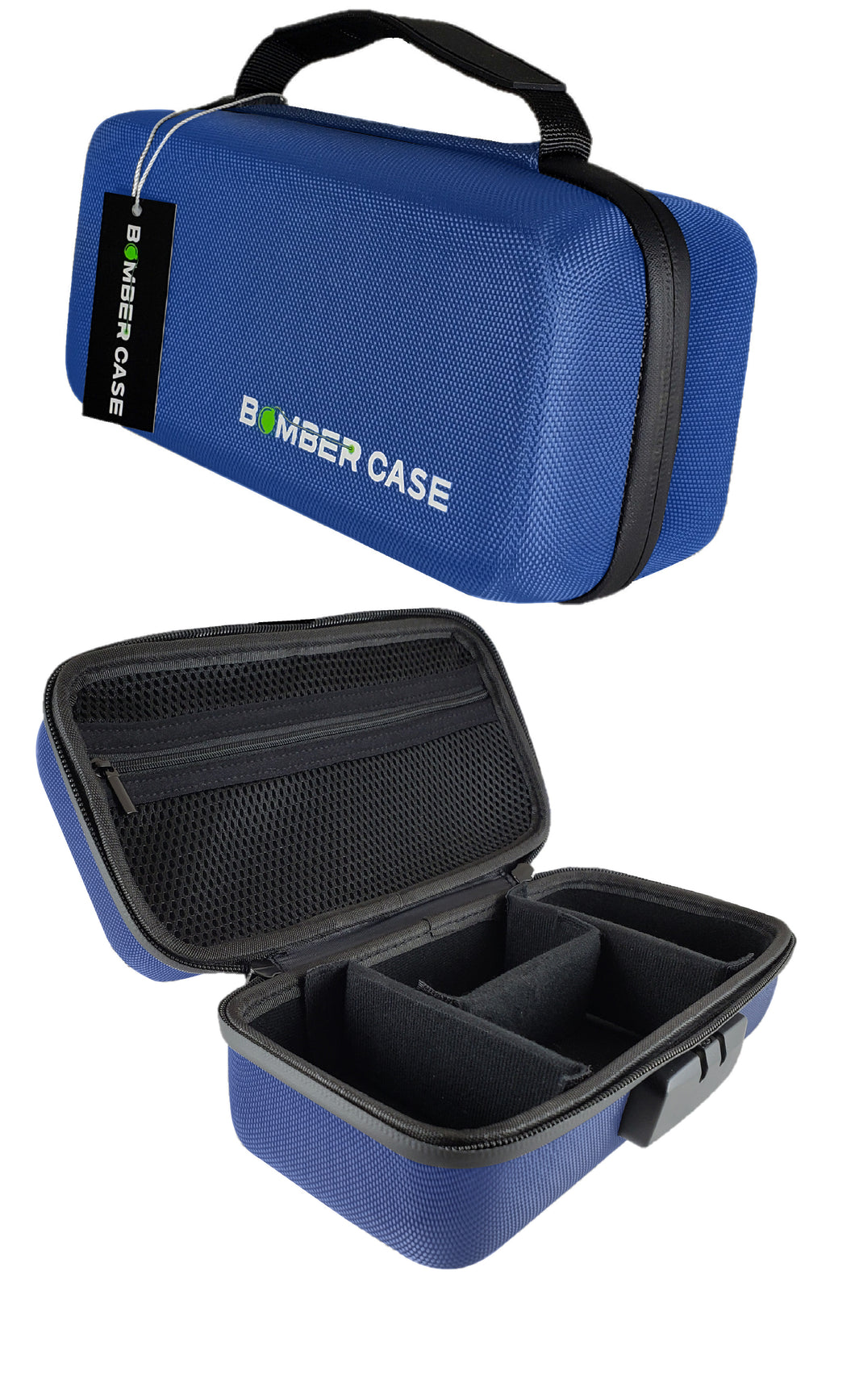 BOMBER CASE - Combination Lock Box - Smell Proof Stash Case - Customizable Padded Interior - Flexible Construction and Odor Proof Locking Zipper - Safe Container - 9.5