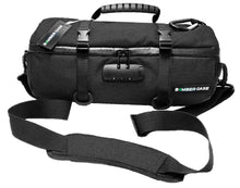 Load image into Gallery viewer, BOMBER CASE - 14 inch Smell Proof Duffle Bag, Locking Sealed Zipper, Padded Interior, Internal Pockets, Adjustable Cinch Straps, Odor Proof Carbon Lined Filter, Combination Lock
