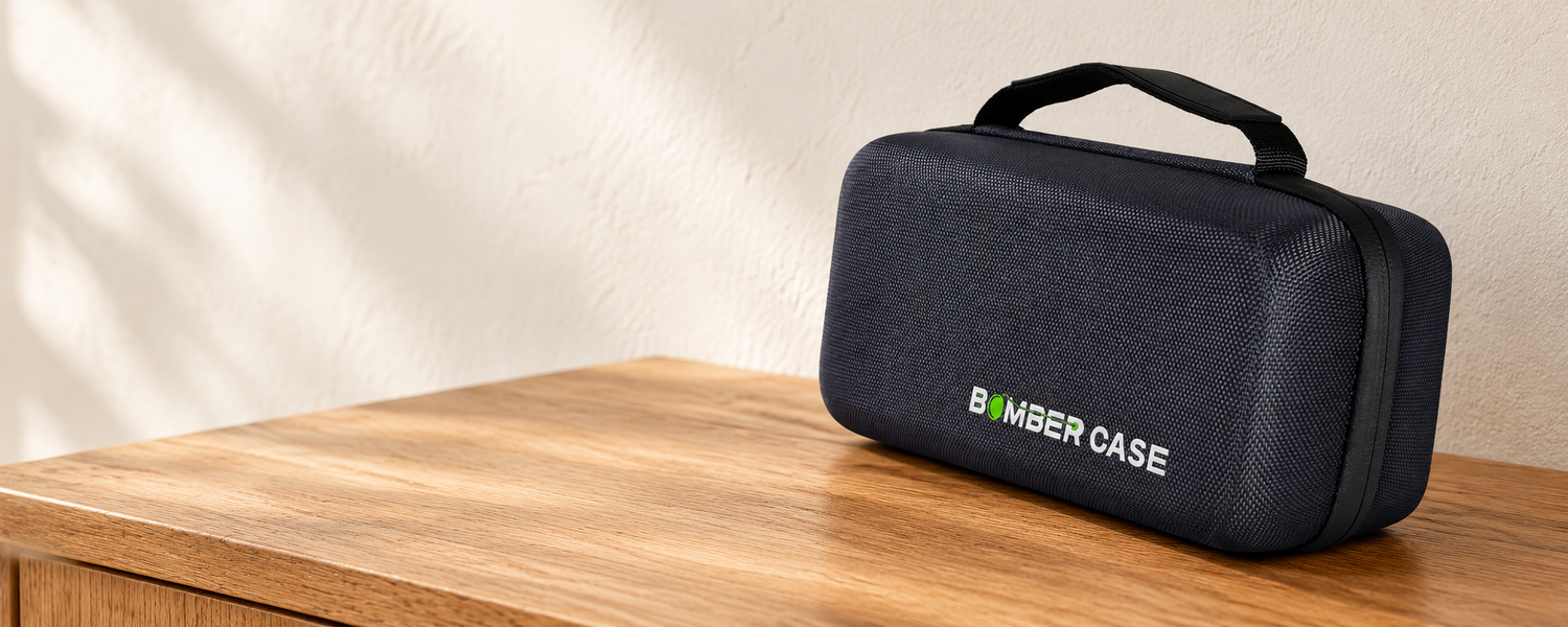 Black Bomber Case compact locking case, ready for everyday travel